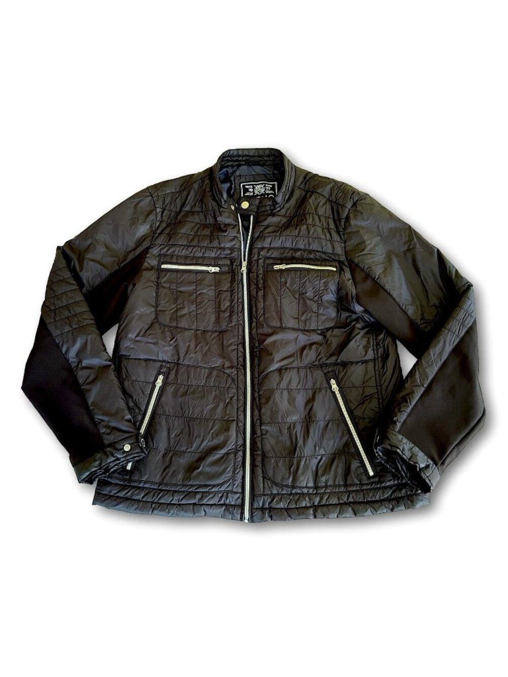 Buffalo David Bitton Men’s Quilted Jacket XL Black Insulated Casual Outerwear